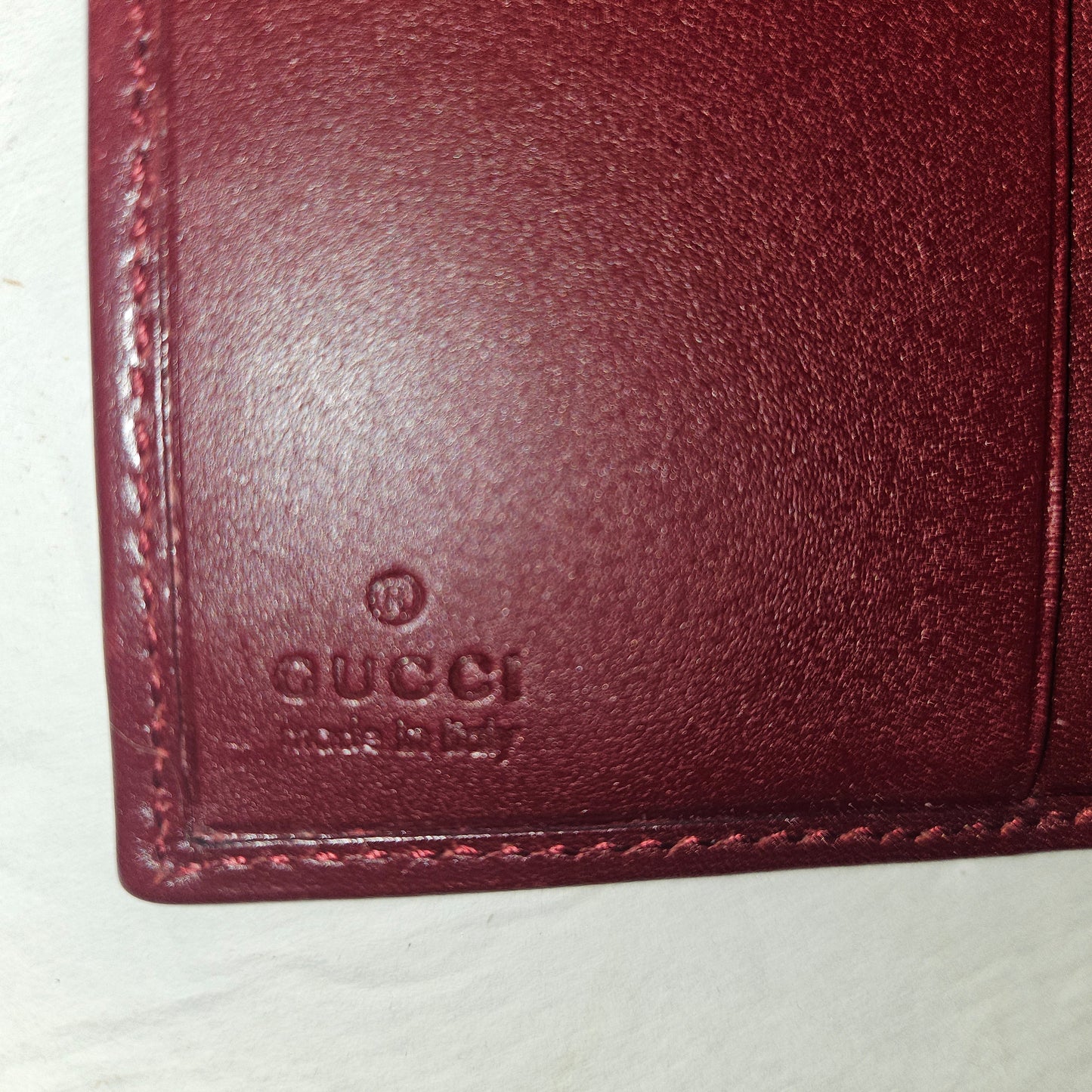 RARE! Gucci Tom Ford era burgundy eel leather long wallet/clutch!