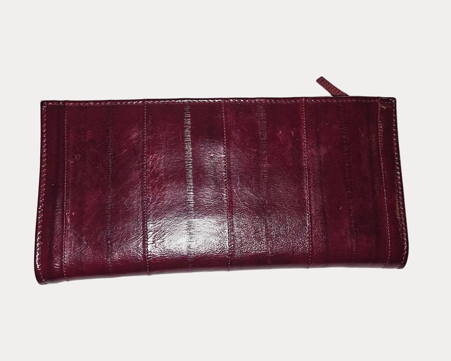 RARE! Gucci Tom Ford era burgundy eel leather long wallet/clutch!