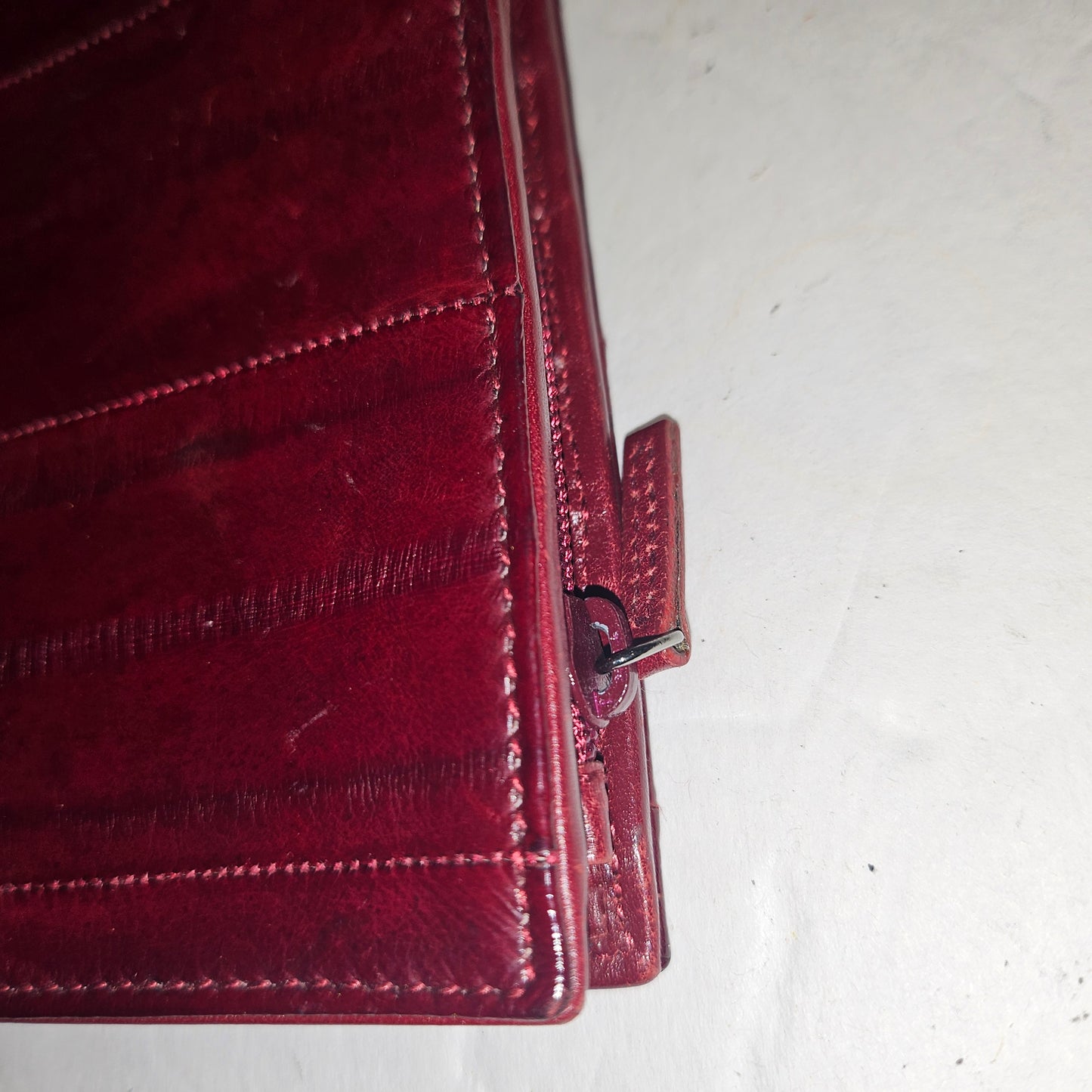 RARE! Gucci Tom Ford era burgundy eel leather long wallet/clutch!