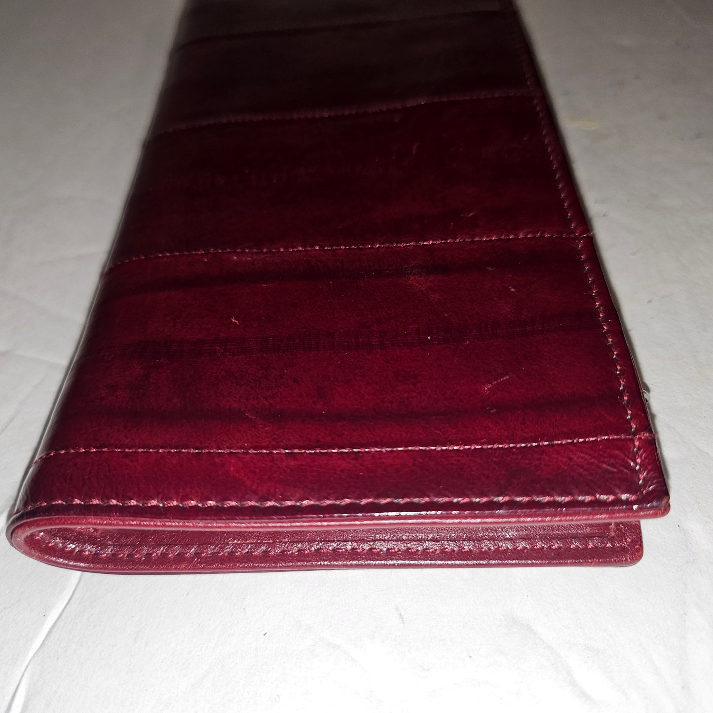 RARE! Gucci Tom Ford era burgundy eel leather long wallet/clutch!
