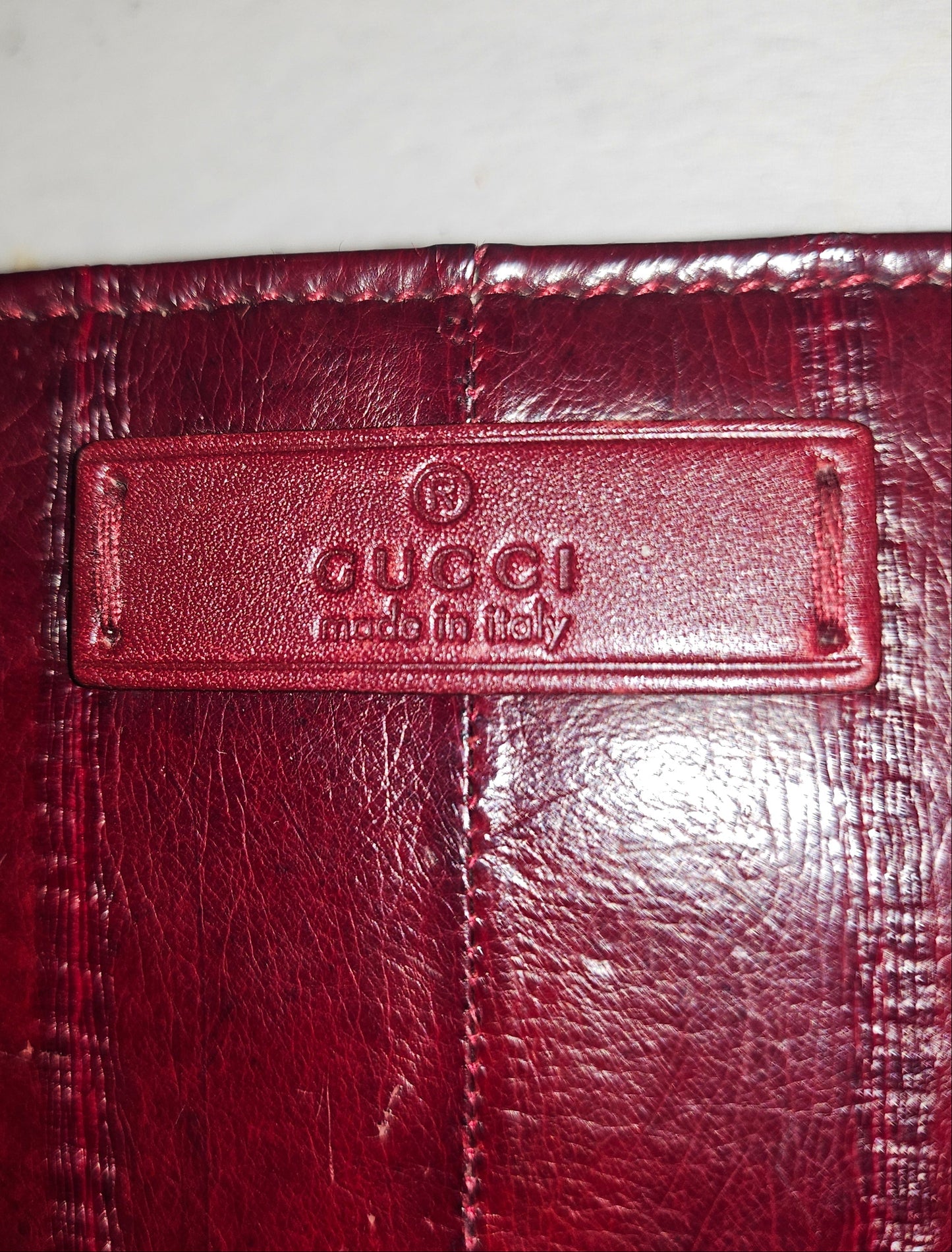 RARE! Gucci Tom Ford era burgundy eel leather long wallet/clutch!