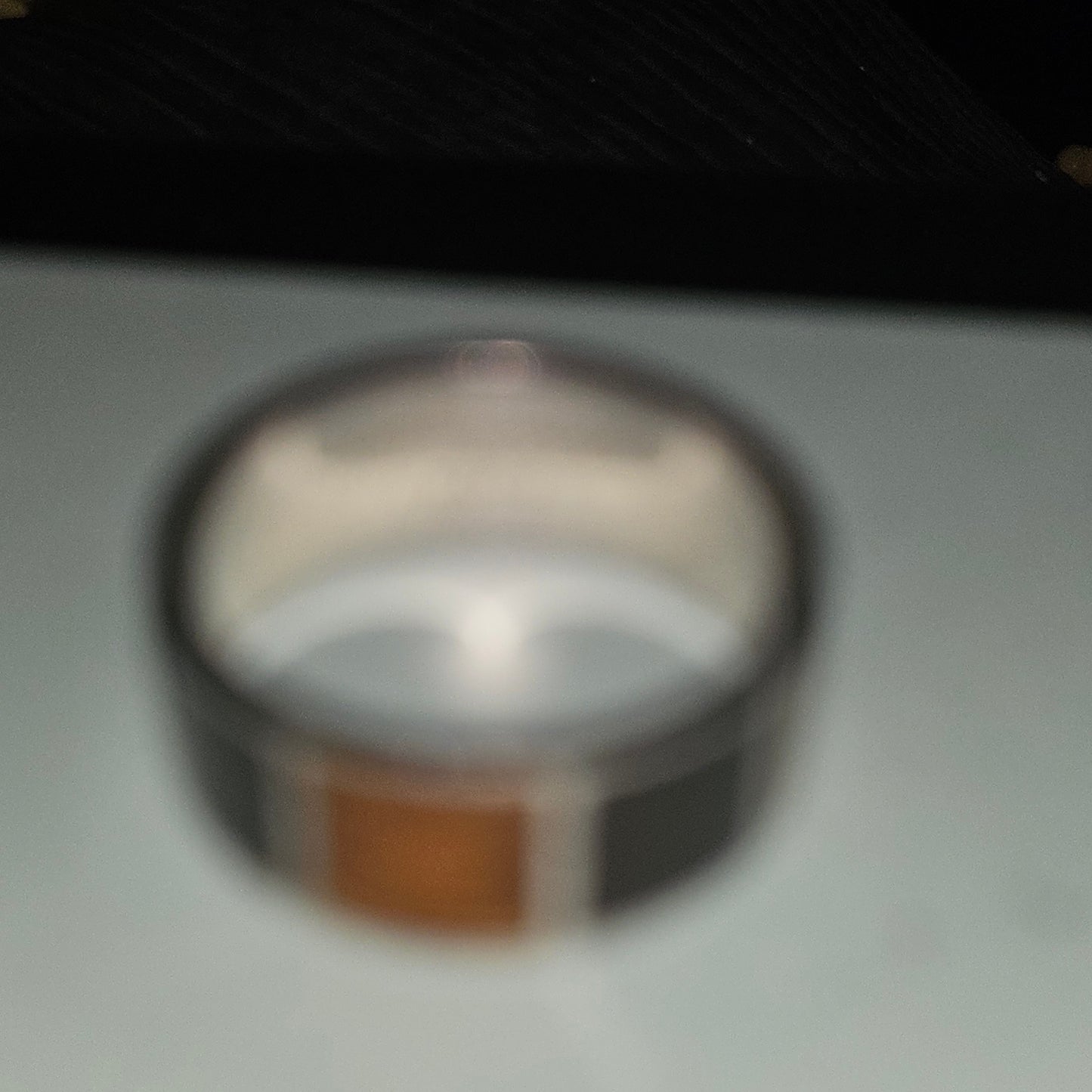 Louis Vuitton sterling & enamel wide unisex band