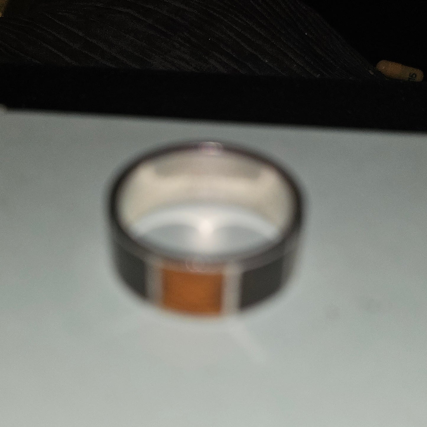 Louis Vuitton sterling & enamel wide unisex band