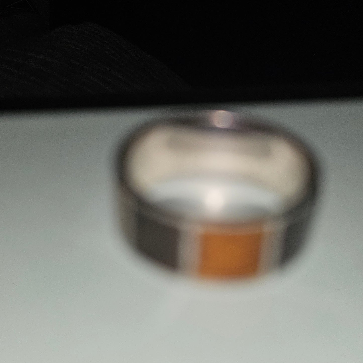 Louis Vuitton sterling & enamel wide unisex band