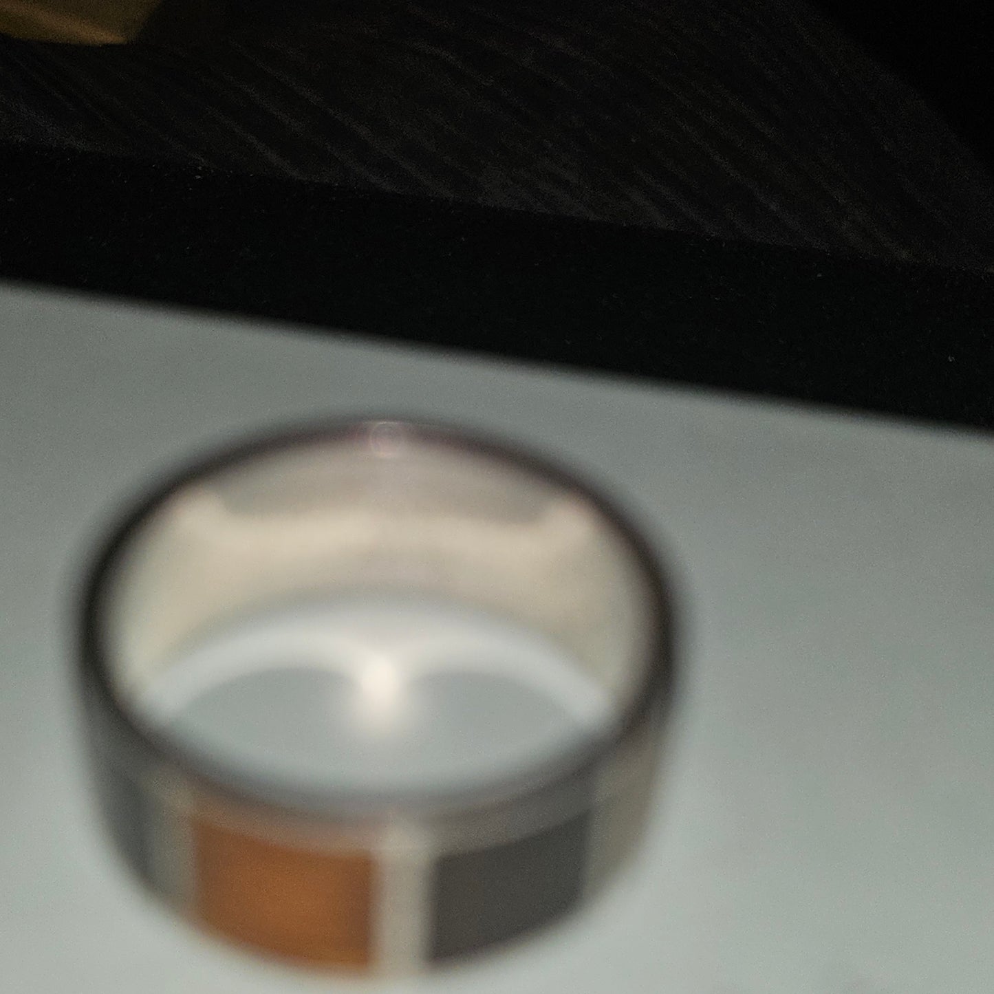 Louis Vuitton sterling & enamel wide unisex band