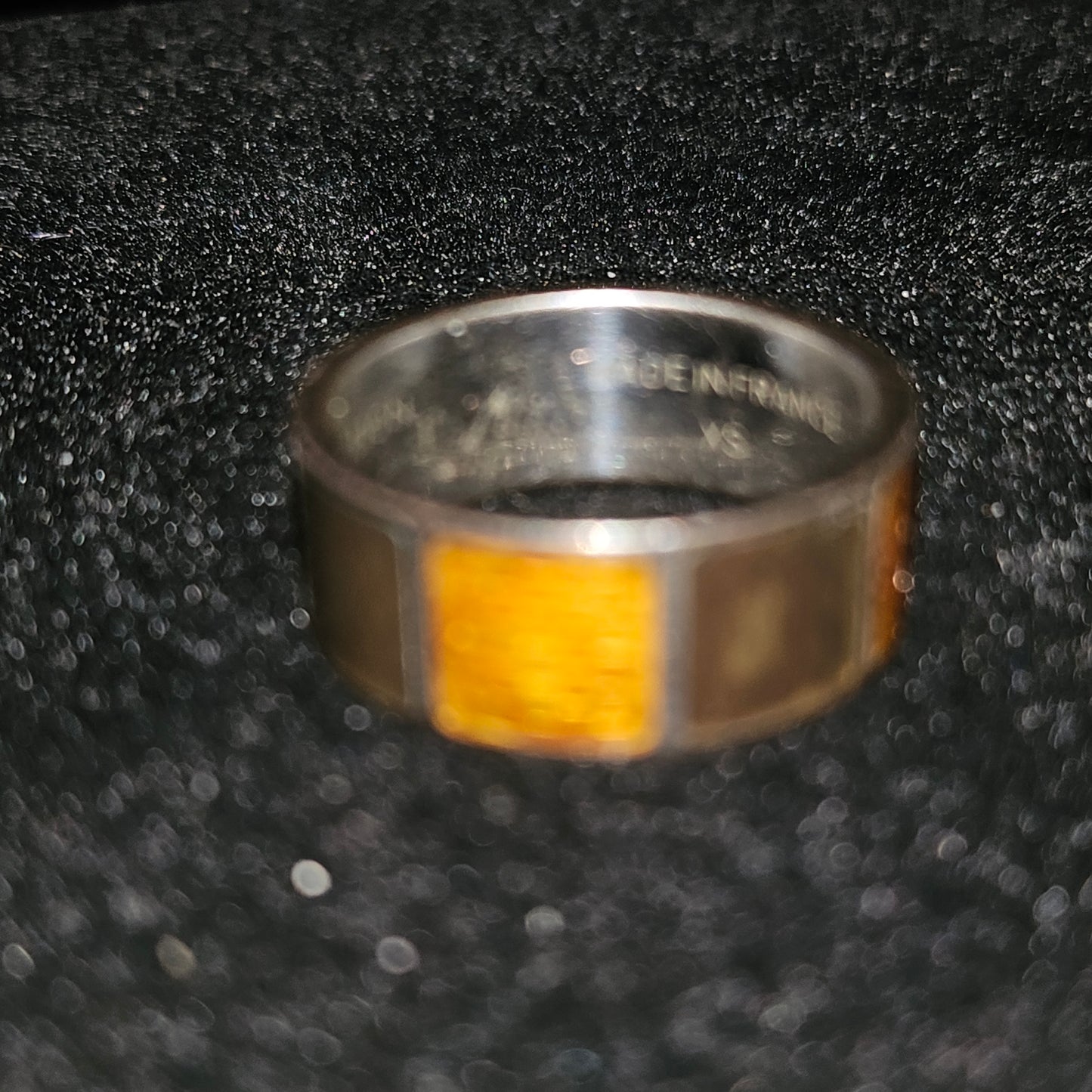 Louis Vuitton sterling & enamel wide unisex band