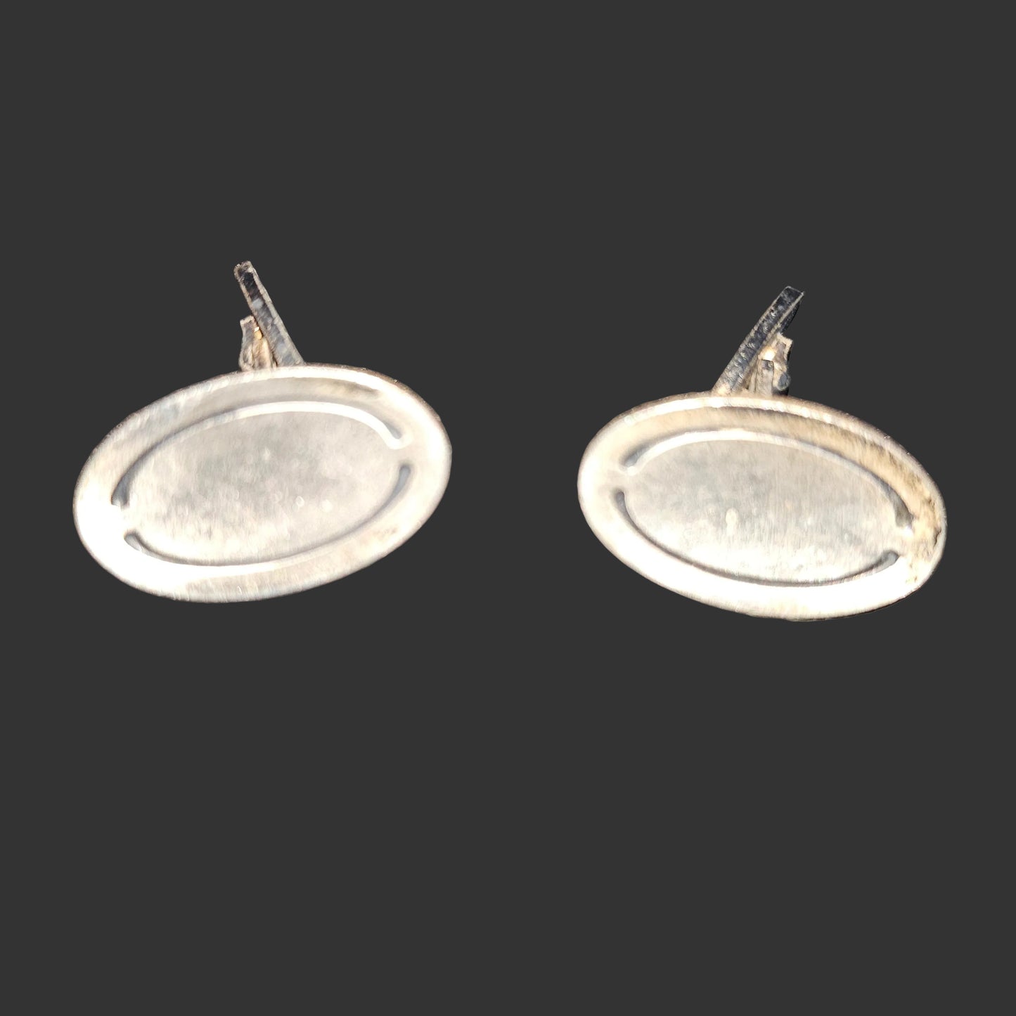 Georg Jensen sterling silver cufflinks with oxidized & engraved design