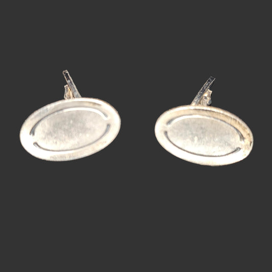 Georg Jensen sterling silver cufflinks with oxidized & engraved design