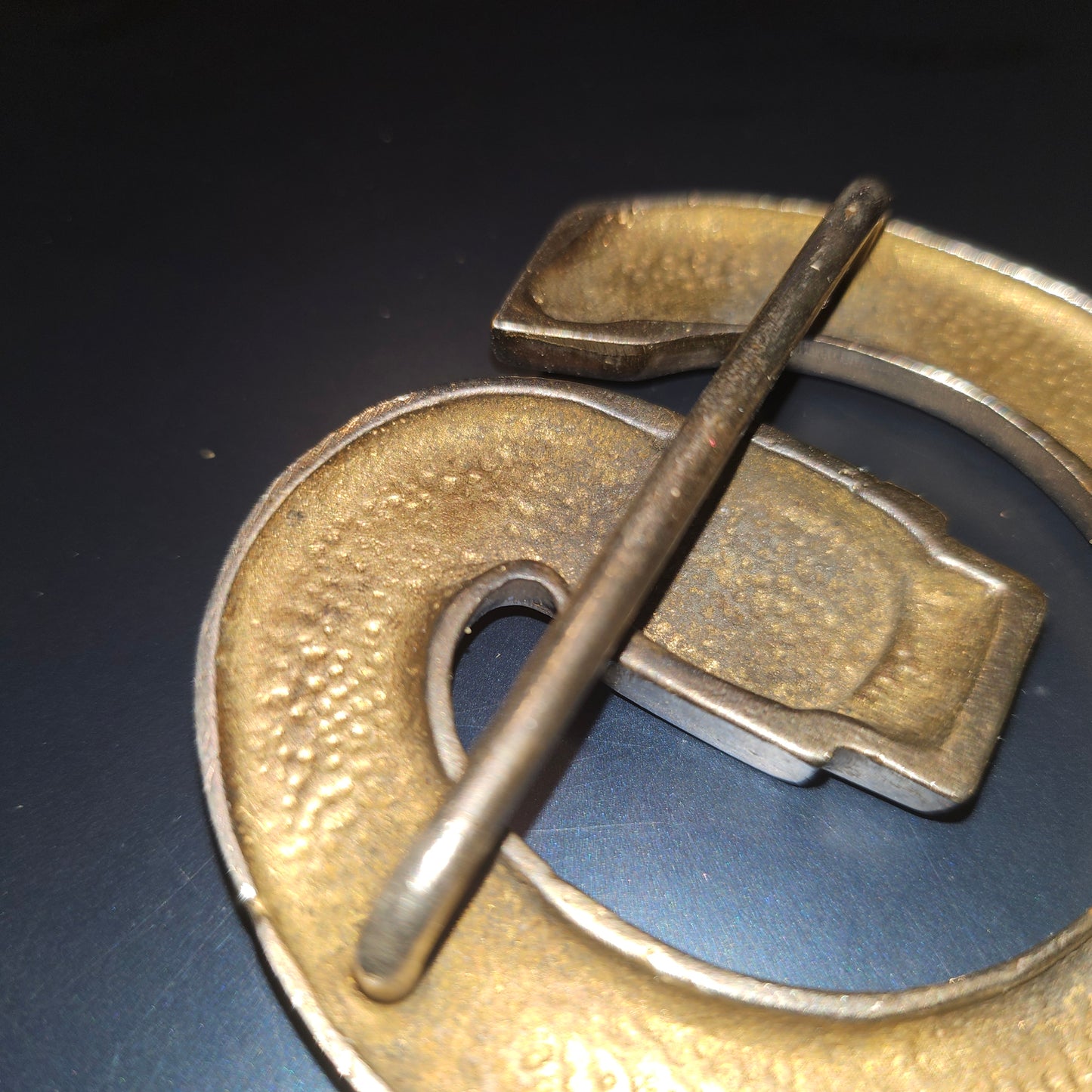 Gucci enamel belt buckle of a blue green & red belt in a large G