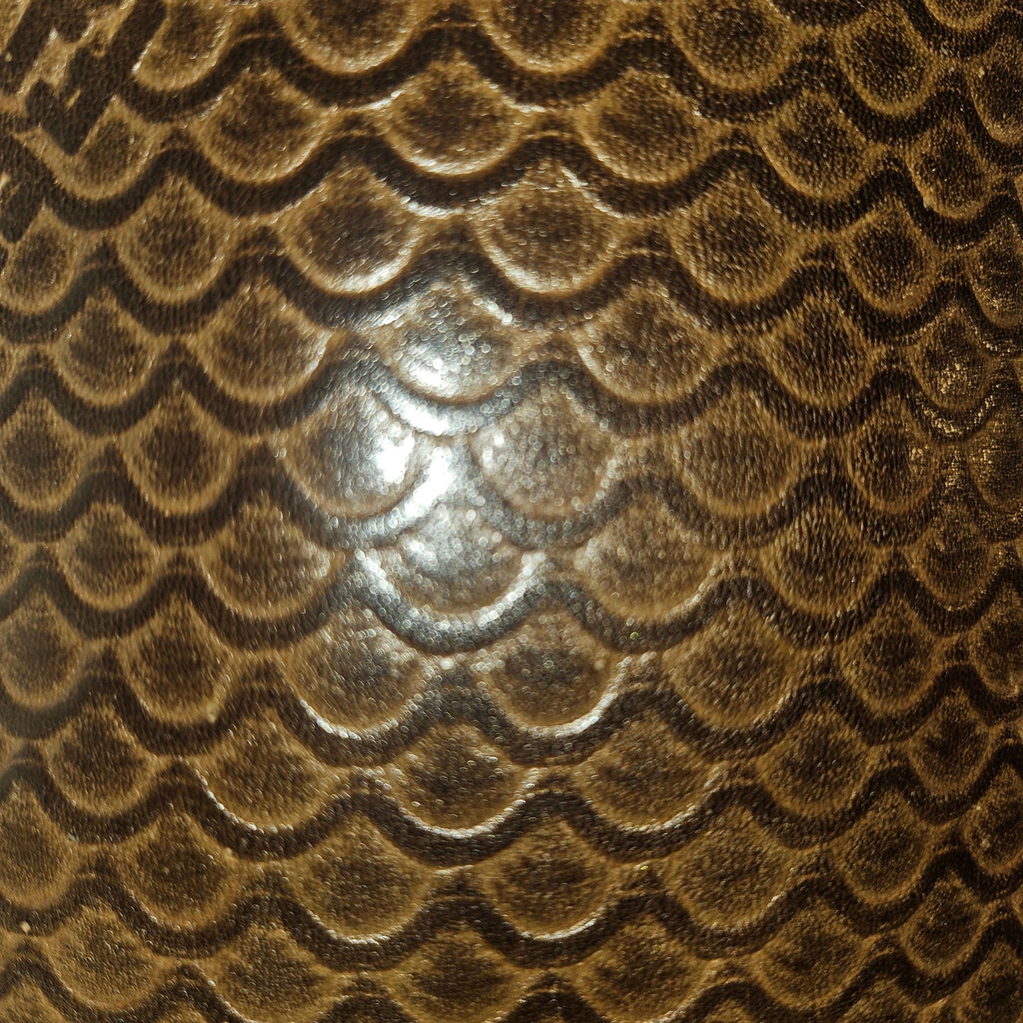 Fendi brown tooled leather pouch purse with adjustable strap