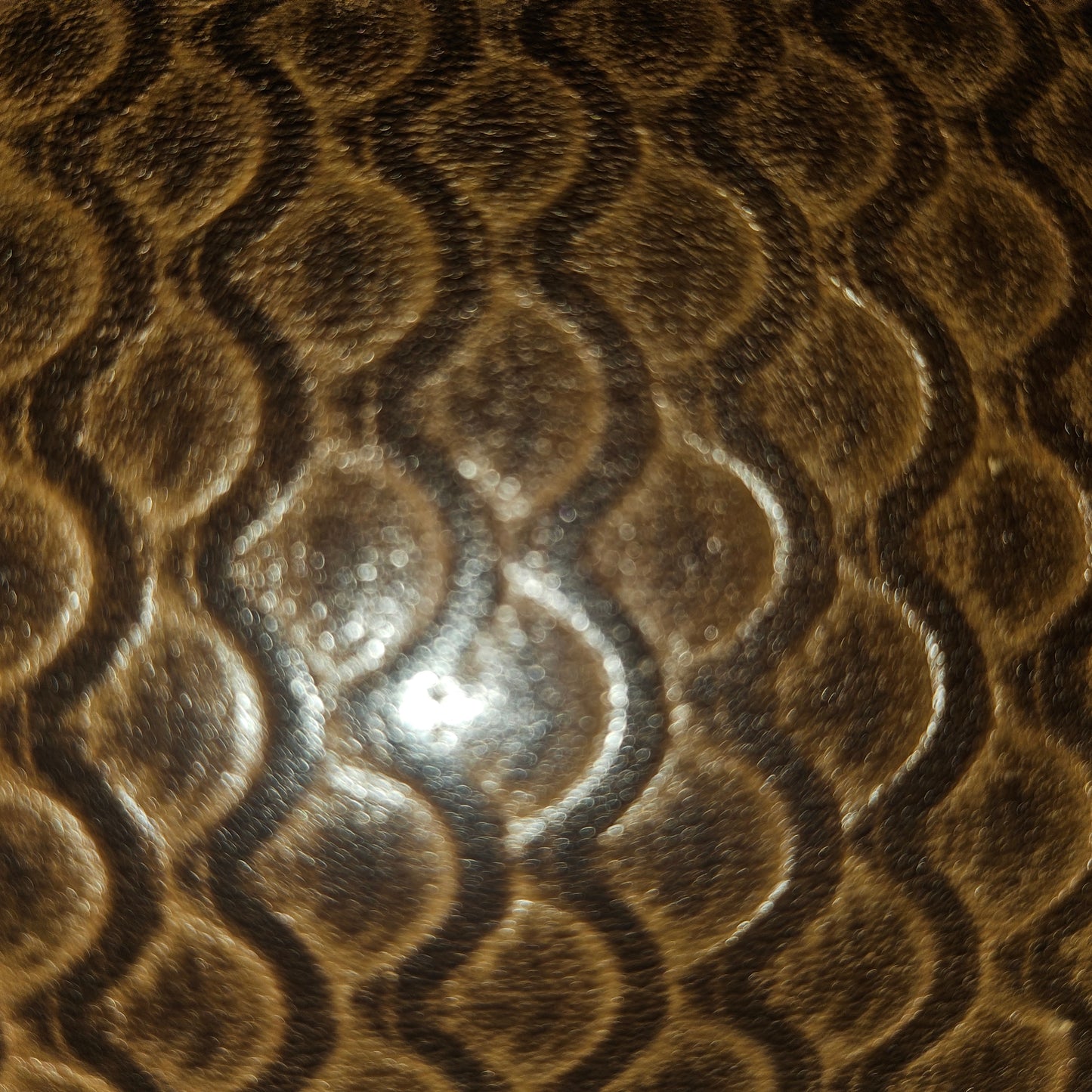 Fendi brown tooled leather pouch purse with adjustable strap
