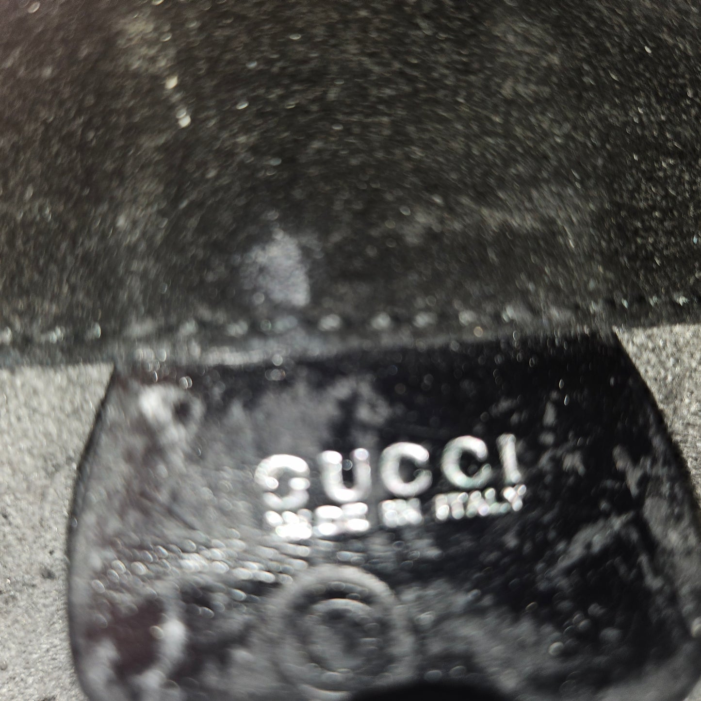 Gucci  black glossy leather 'Skinny Horse-bit' style purse