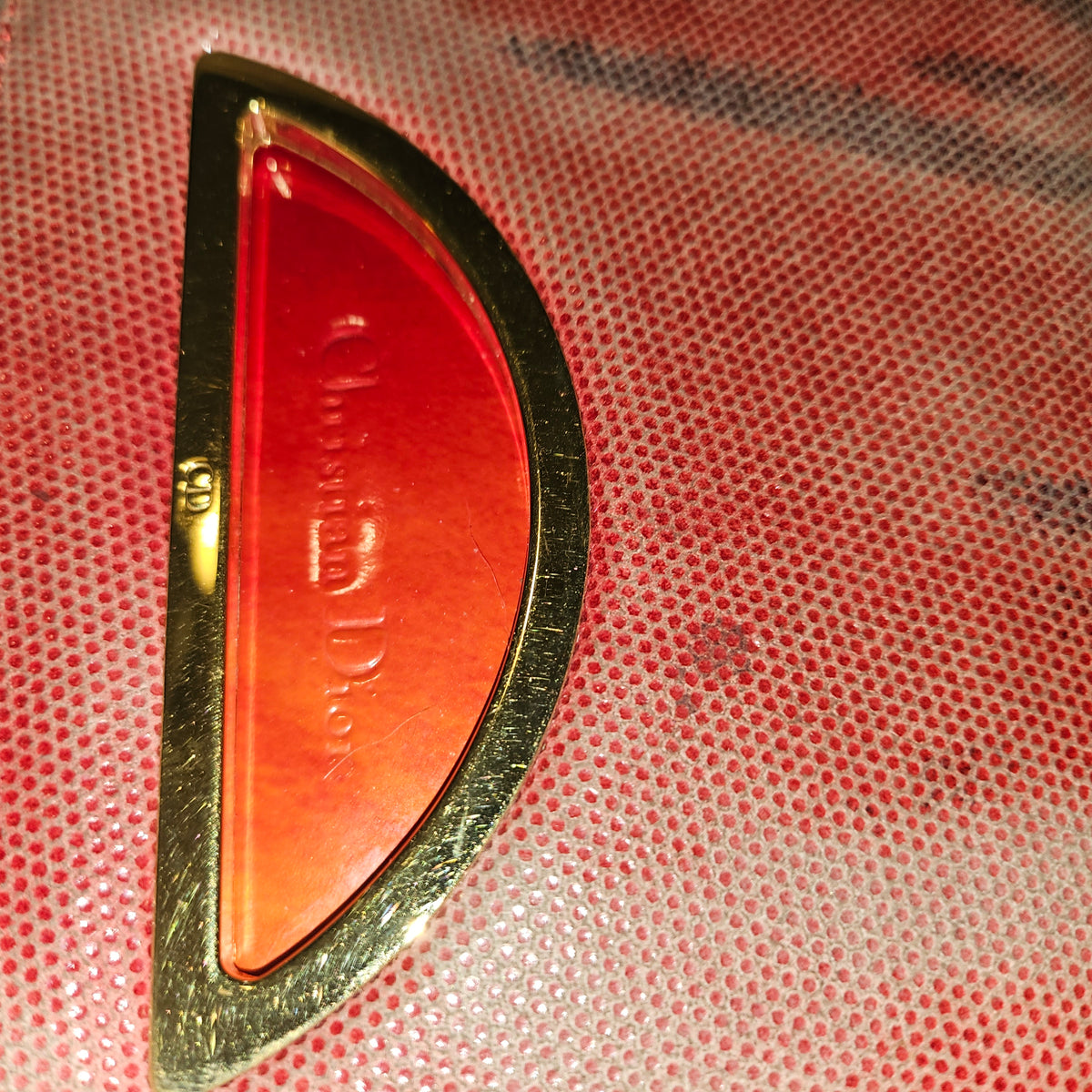 Christian Dior red ombre lizard Malice shoulder bag