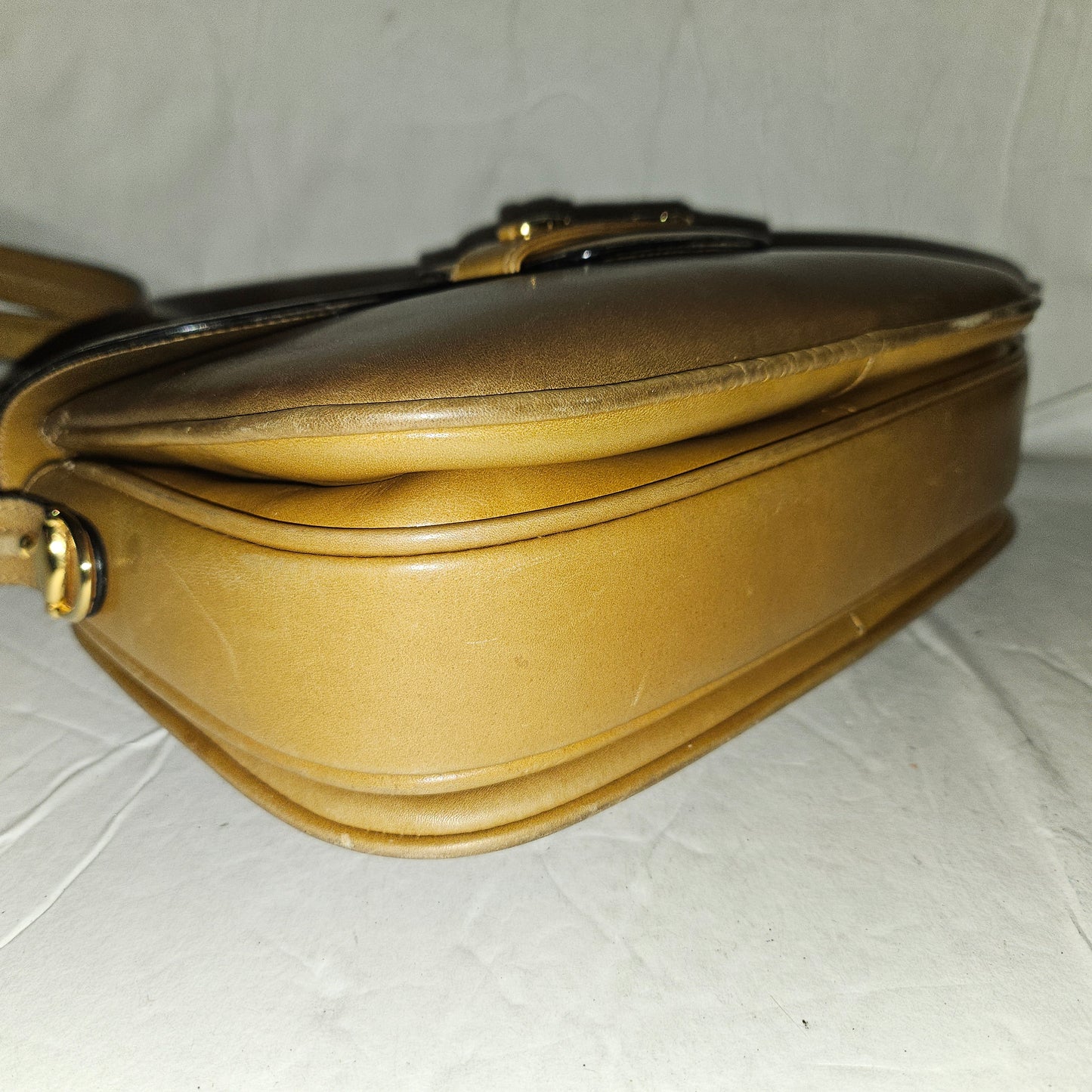 Gucci original 1955 horse-bit toffee & camel leather purse
