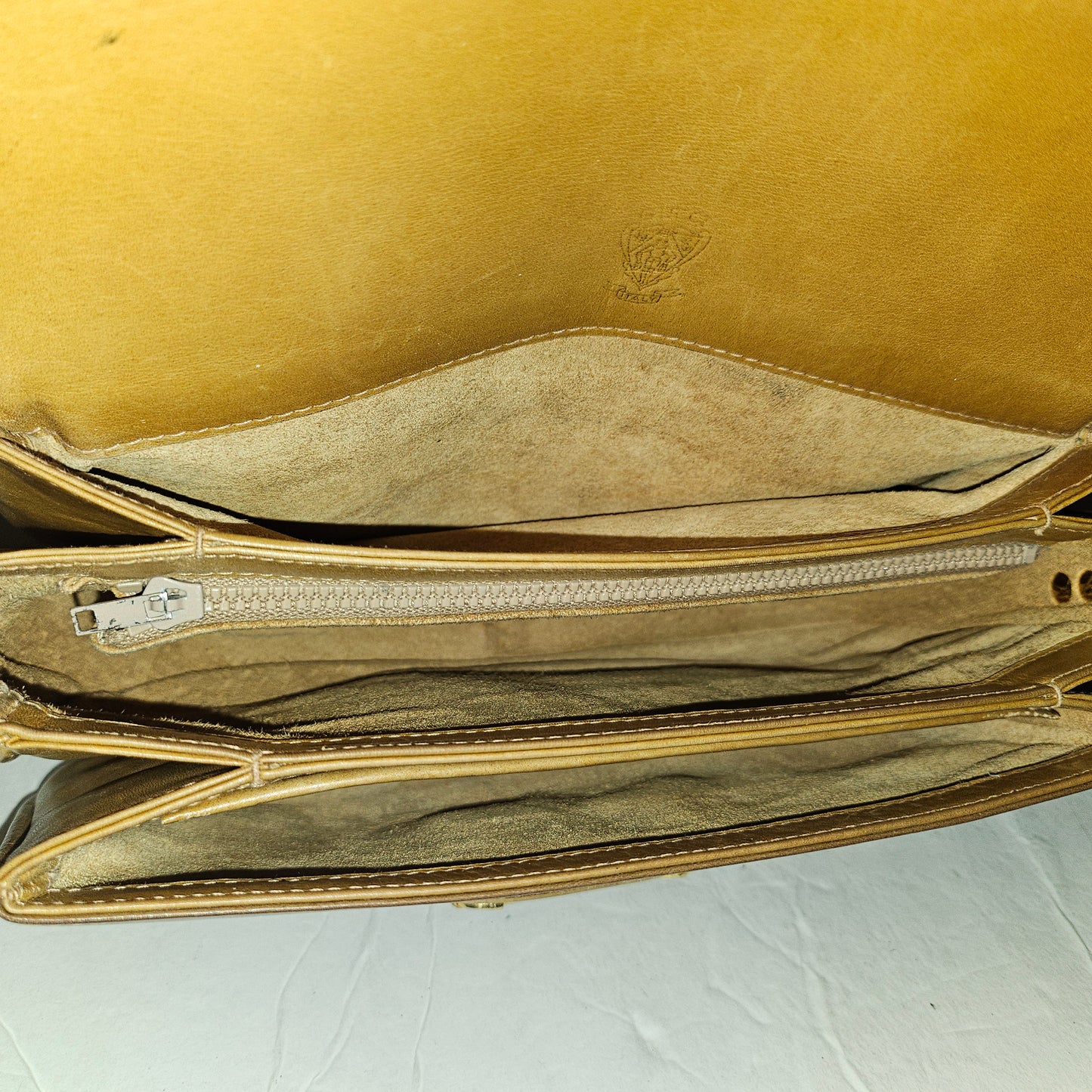 Gucci original 1955 horse-bit toffee & camel leather purse
