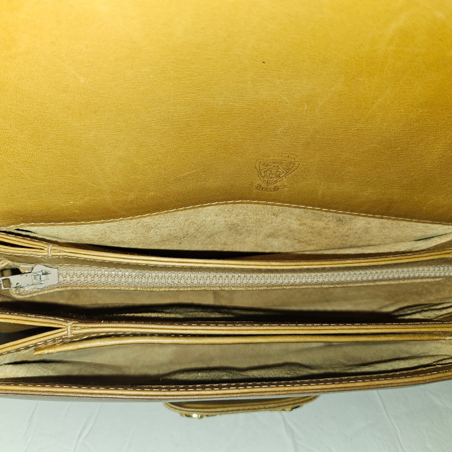Gucci original 1955 horse-bit toffee & camel leather purse