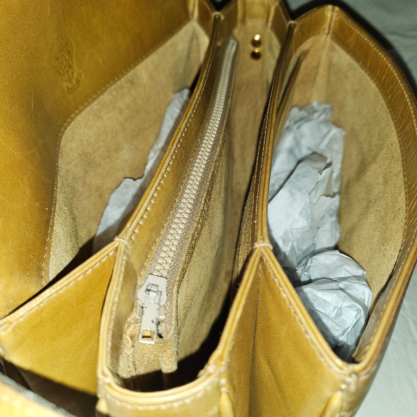 Gucci original 1955 horse-bit toffee & camel leather purse