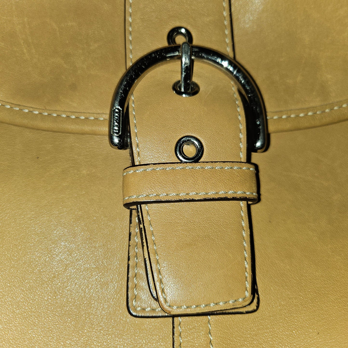 Coach USA camel leather cross body #9480 with nickel hardware