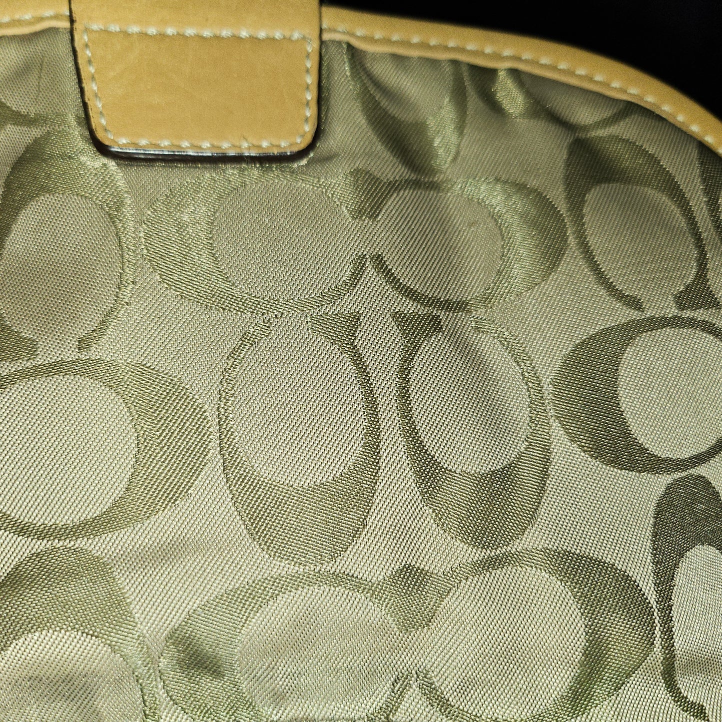 Coach USA camel leather cross body #9480 with nickel hardware