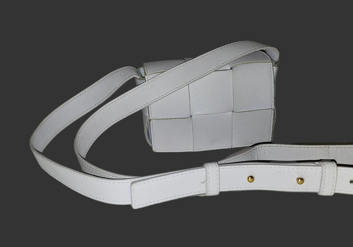 Bottega Veneta lavender intrecciato leather mini cassette crossbody