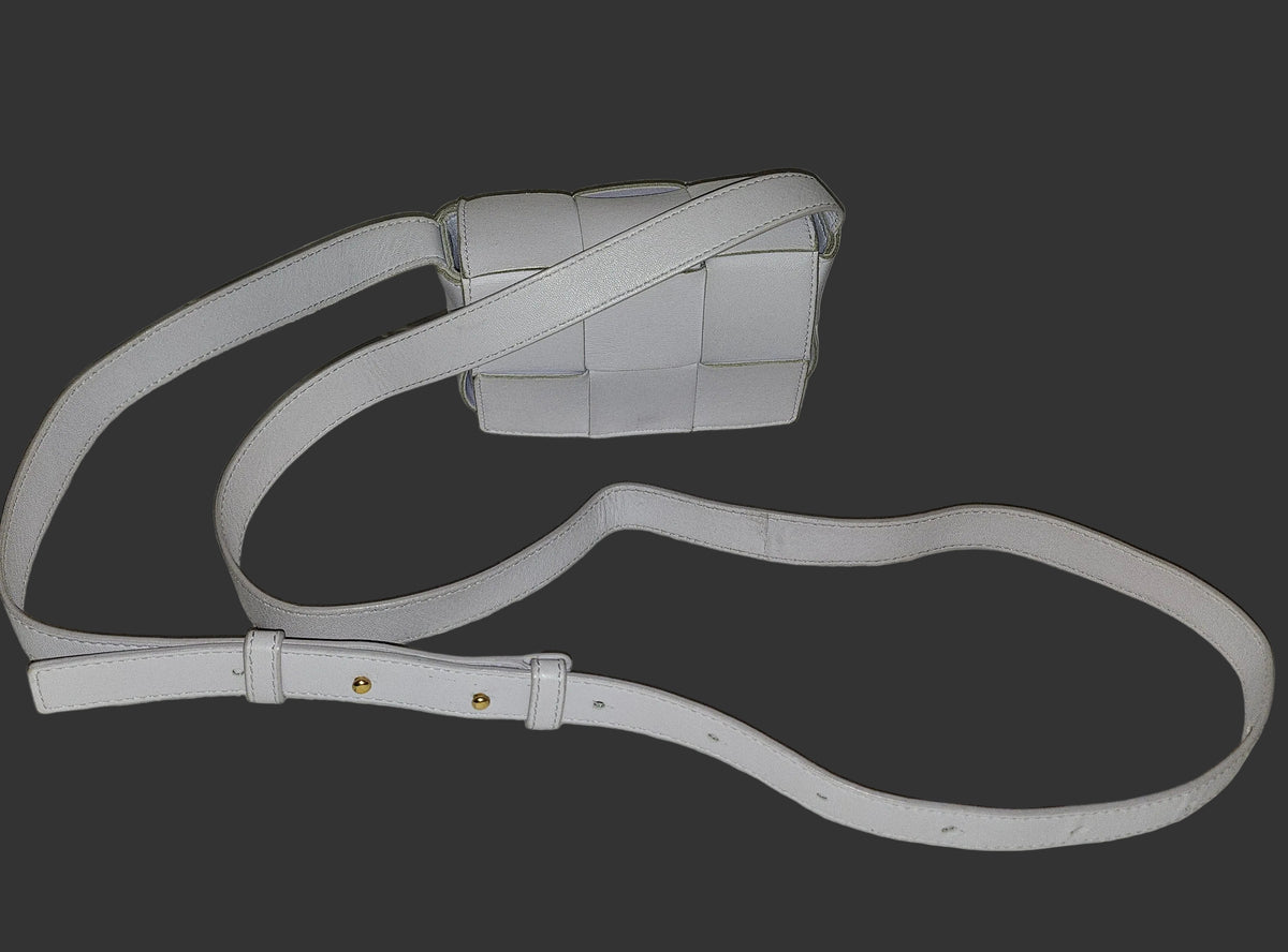 Bottega Veneta lavender intrecciato leather mini cassette crossbody