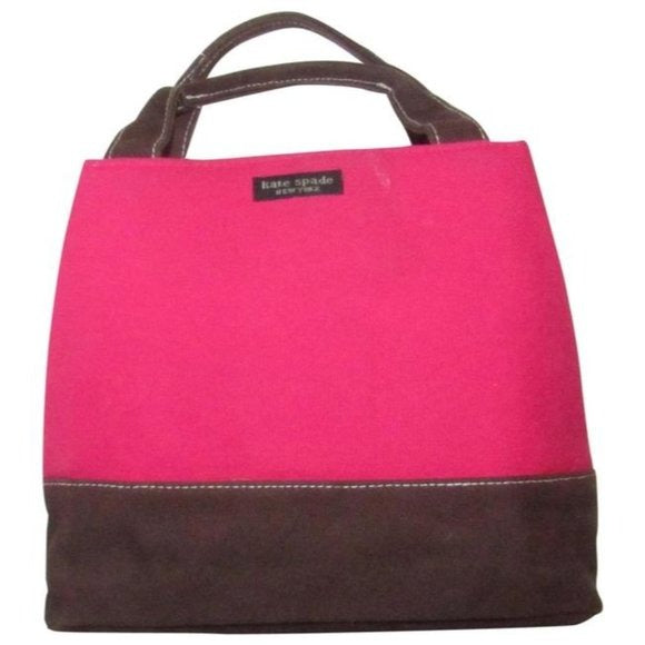 Kate Spade NY Color Block Hot Pink and Brown Bag