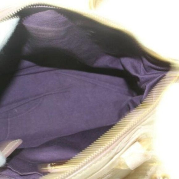 Miu Miu Vitello Lux Crystal Heart Pink Leather Two Way Satchel Cross Body Bag