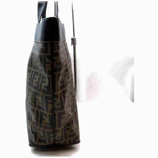 SALE! Fendi tobacco Zucca print coated canvas/leather, two handle XL tote bag!