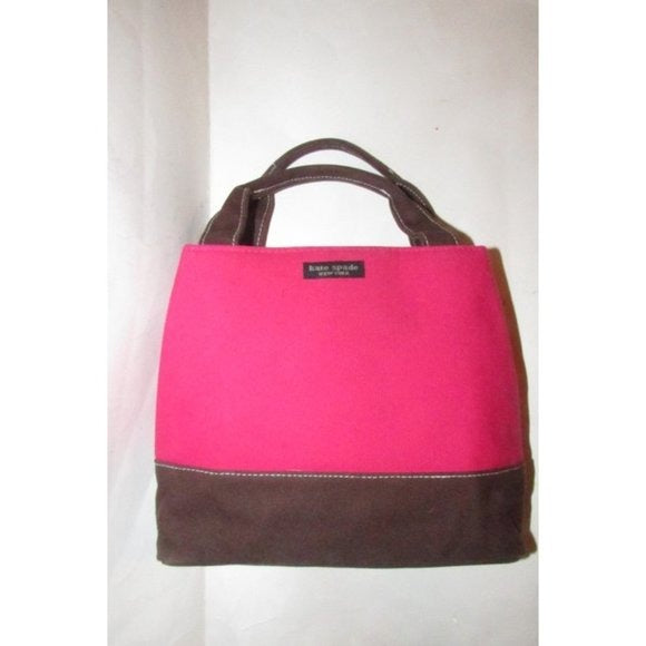 Kate Spade NY Color Block Hot Pink and Brown Bag