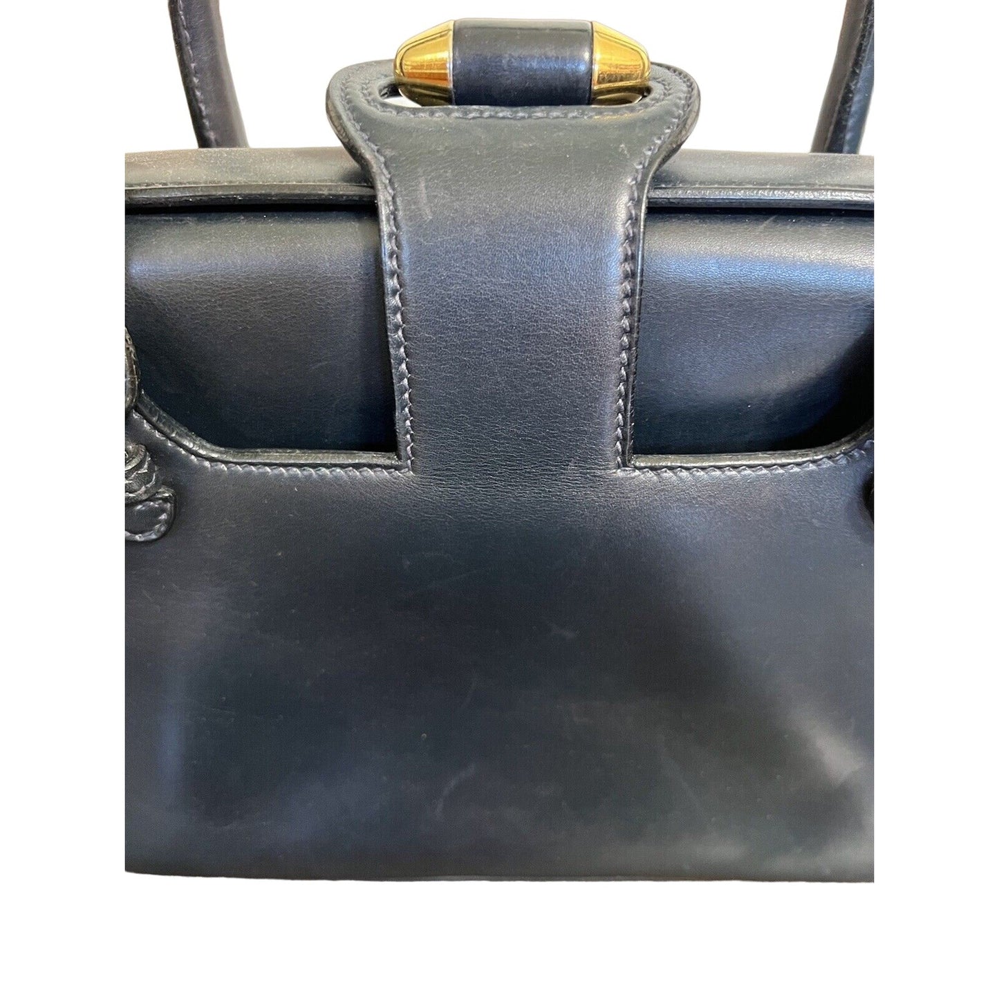 Gucci, navy leather shoulder bag satchel