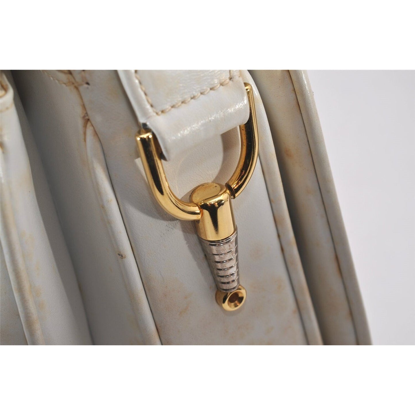 Gucci Ivory Leather 1955 Horse-bit Shoulder bag with two-tone hardware