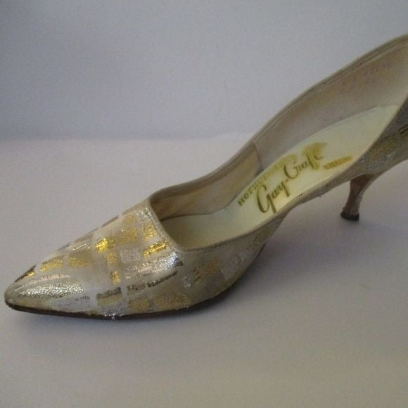 Hofheimer 1960's Metallic Glam Girl Kitten Heels
