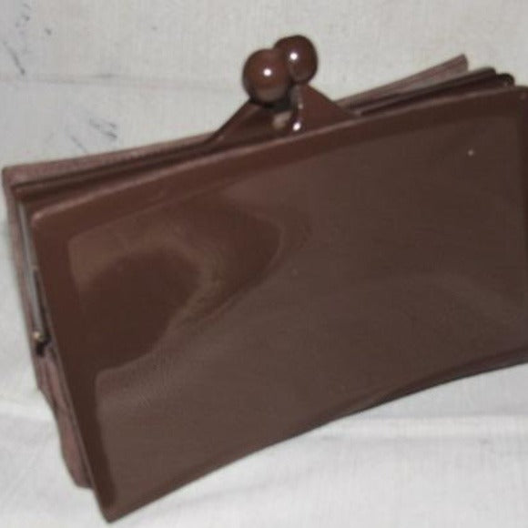 Tory Burch Vintage Brown Lucite and Brown Suede Clutch