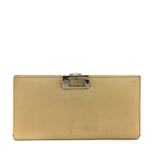 RARE Gucci Tom Ford tan leather XL continental bi-fold wallet
