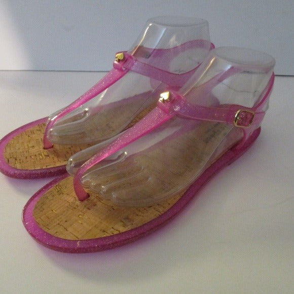 Kate Spade - Adorable Pink Jelly Glitter Thong Sandals