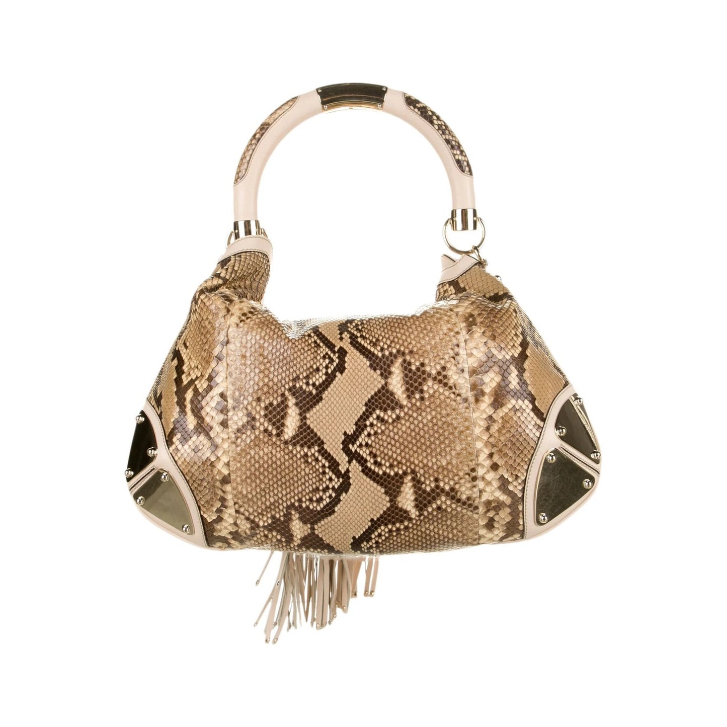 Gucci Indy style python leather two-way w bamboo