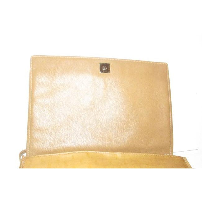 Fendi dark yellow Zucchino print two-way purse w FF trim