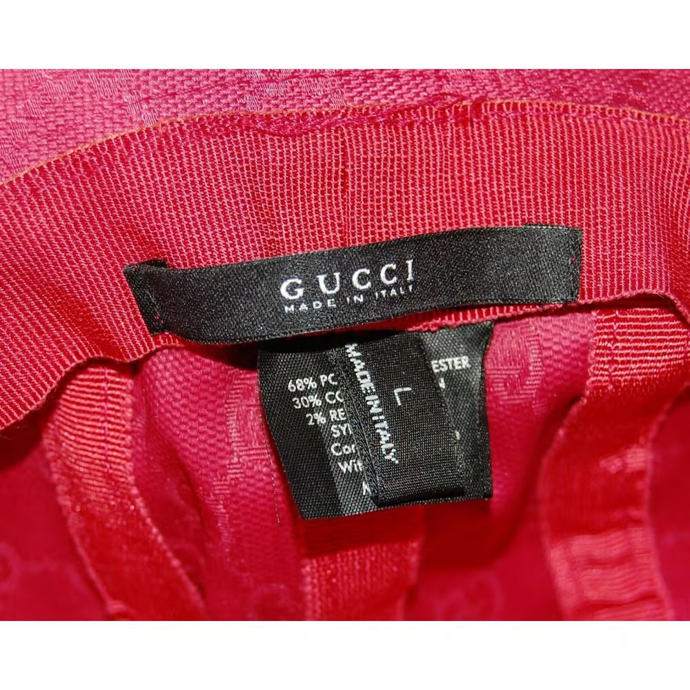 Gucci fuchsia pink Guccissima print Traditional Web Fedora