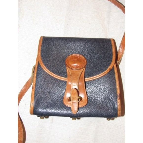 Dooney and Bourke Vintage Textured Navy Leather Crossbody