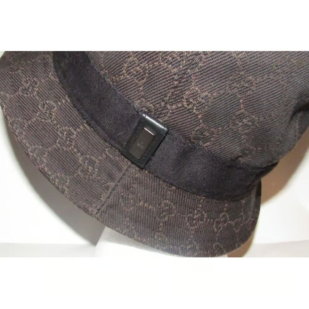 Gucci camel Guccissima print on brown Traditional Web Fedora