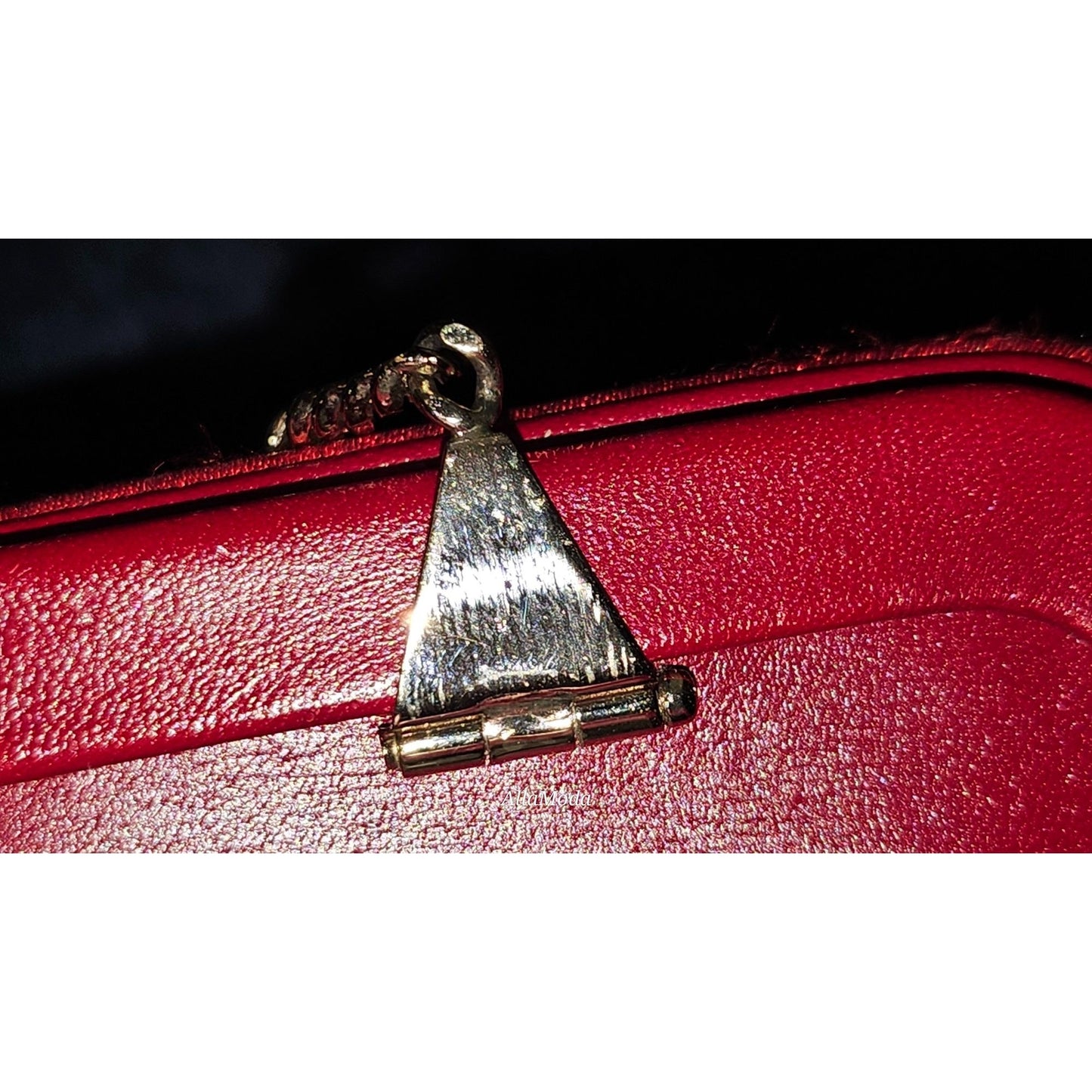 Gucci Tom Ford era red silk & silver two-way evening bag