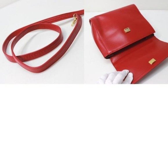 Roberta Di Camerino Red Leather Vintage Designer Satchel Purse