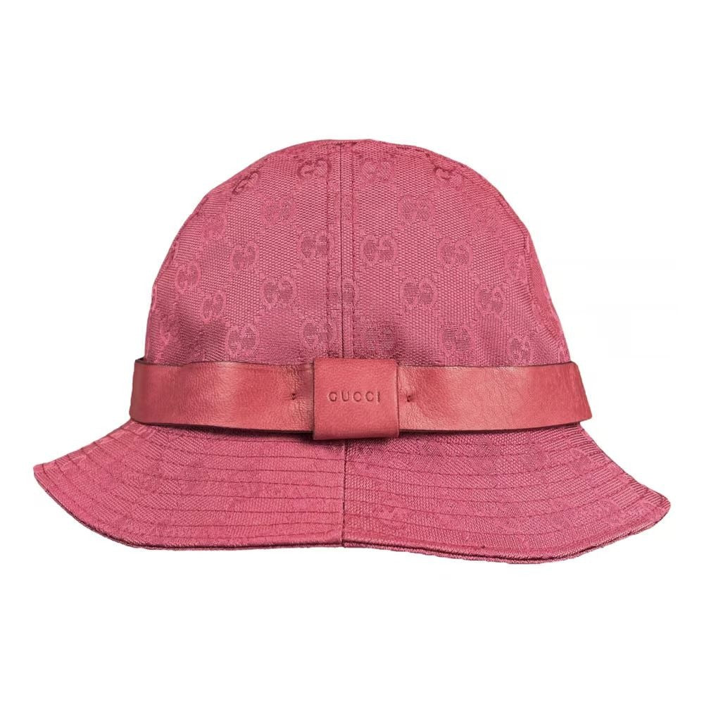 Gucci fuchsia pink Guccissima print Traditional Web Fedora