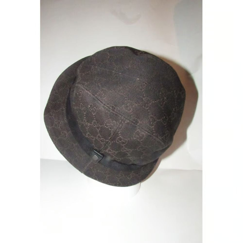 Gucci camel Guccissima print on brown Traditional Web Fedora