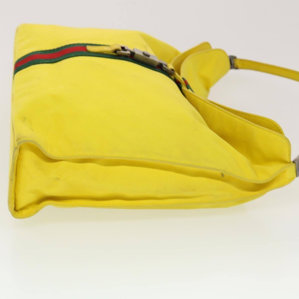 Tom Ford Gucci yellow Jackie hobo w red & green stripe