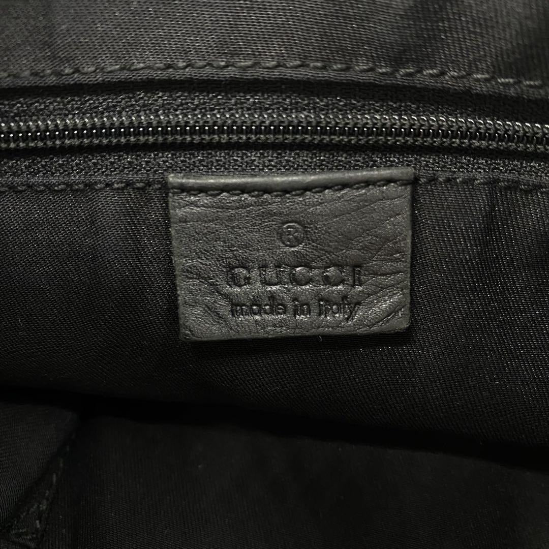 Gucci metallic G on black suede satchel w red & blue stripe