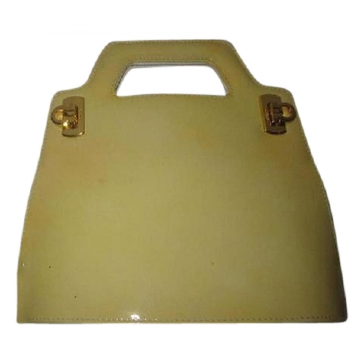 Ferragamo yellow patent leather two-way handbag- RE-RELEASED!