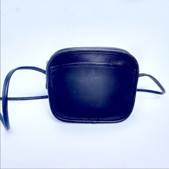 Vintage Coach, 'Hadley' line, hobo style purse in a black buttery soft leather, with a long strap and brass accents