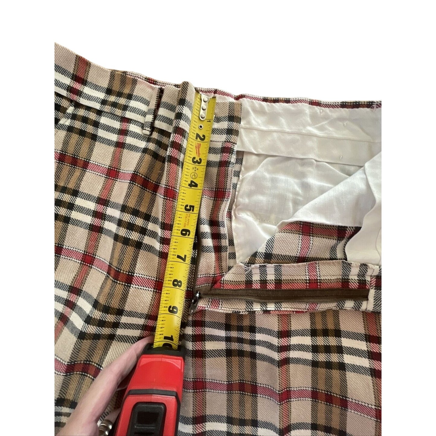 Levis 1970s, red tab Panatela plaid pants