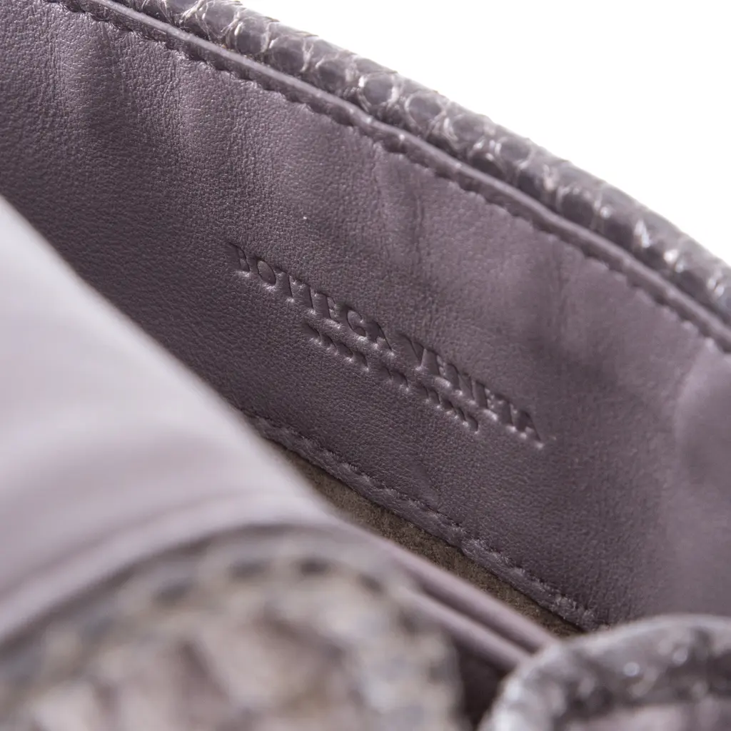Bottega Veneta smokey purple velvet mini two-way with a chain strap